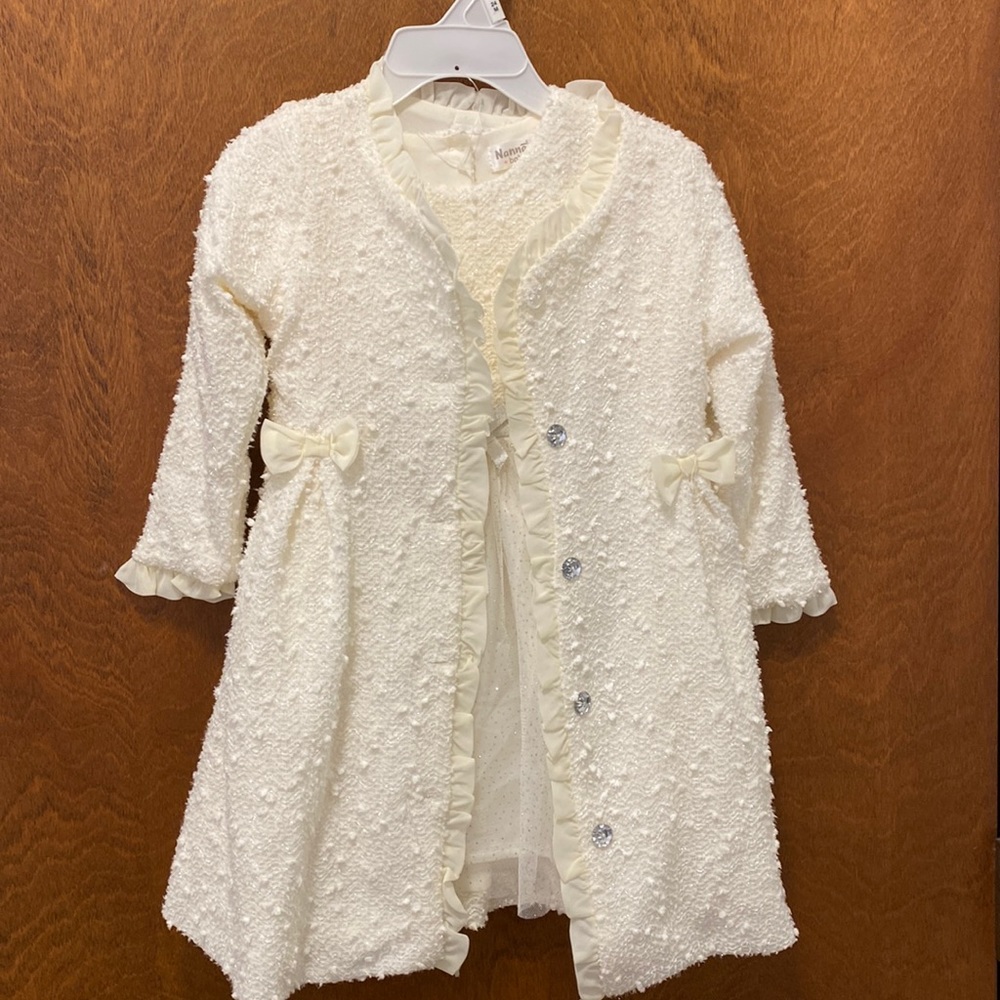 Nanette baby jacket and dress size 24 month , brand new